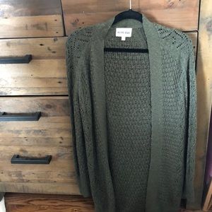 Green cardigan